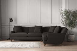 nkuku Deni Right Hand Corner Sofa - Make To Order - Super Grand - Brera Linen Espresso