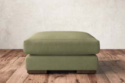 nkuku Guddu Dining Footstool - Make To Order - Medium - Brera Linen Sage