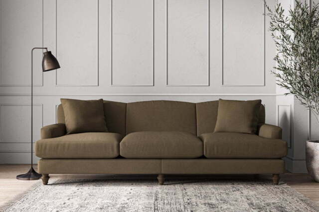 nkuku Deni Sofa - Make To Order - Super Grand - Brera Linen Chestnut