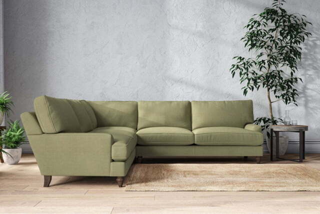 nkuku Marri Corner Sofa - Make To Order - Grand - Brera Linen Sage