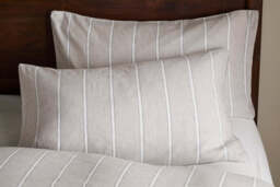 nkuku Mora Hemp & Cotton Housewife Pillowcases Set Of 2 - Textiles - Stone Grey