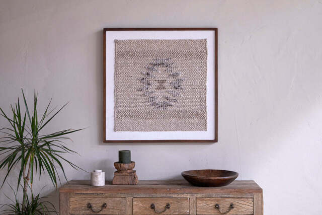 nkuku Lena Textured Wall Art - Decorative Accessories - One Size - Off White