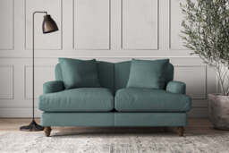 nkuku Deni Small Sofa - Make To Order - Recycled Cotton Teal - Recycled Cotton Airforce