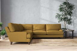 nkuku Marri Corner Sofa - Make To Order - Grand - Recycled Cotton Ochre