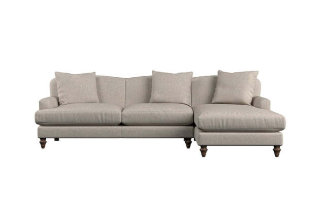 nkuku Deni Right Hand Chaise Sofa - Make To Order - Large - Brera Linen Natural