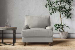 nkuku Marri Armchair - Make To Order - Brera Linen Smoke - No Colour
