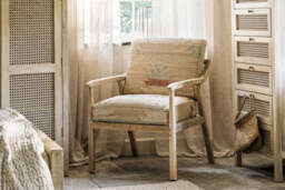 nkuku Kavya Kilim Occasional Armchair - Seating - One Size - Natural