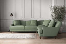 nkuku Deni Large Corner Sofa - Make To Order - Brera Linen Jade