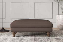 nkuku Deni Dining Footstool - Make To Order - Medium - Recycled Cotton Mocha