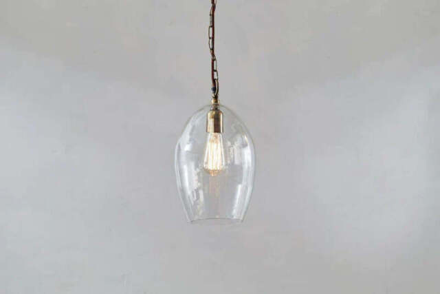 nkuku Otoro Recycled Glass Pendant Oval - Lights - Small Oval - Clear