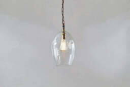 nkuku Otoro Recycled Glass Pendant Oval - Lights - Small Oval - Clear