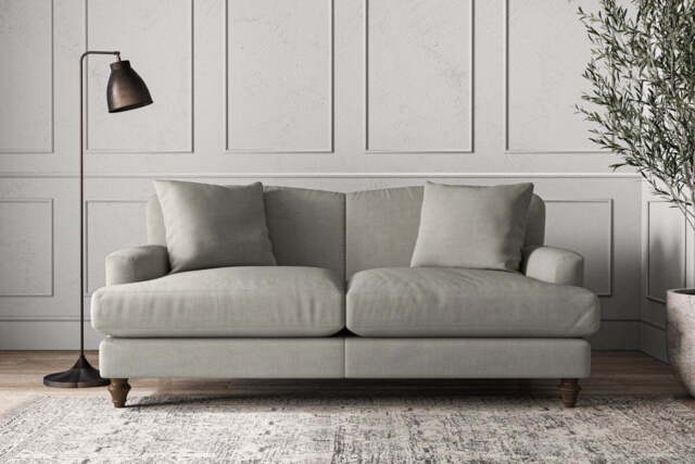 nkuku Deni Sofa - Make To Order - Medium - Brera Linen Smoke