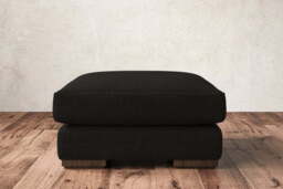 nkuku Guddu Dining Footstool - Make To Order - Medium - Brera Linen Charcoal