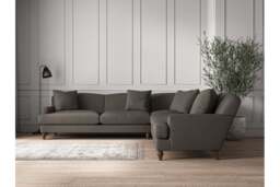nkuku Deni Corner Sofa - Make To Order - Grand - Brera Linen Granite