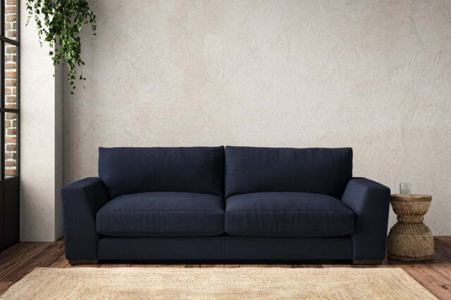 nkuku Guddu Sofa - Make To Order - Large - Brera Linen Indigo