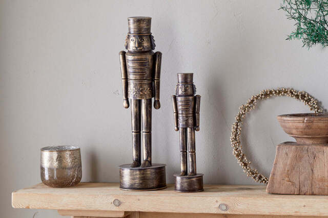 nkuku Imay Nutcracker - Christmas Decorations - Large - Antique Brass