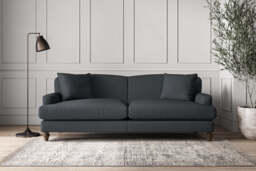 nkuku Deni Sofa - Make To Order - Grand - Recycled Cotton Thunder
