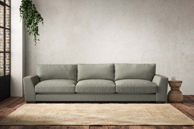 nkuku Guddu Sofa - Make To Order - Super Grand - Recycled Cotton Seaspray