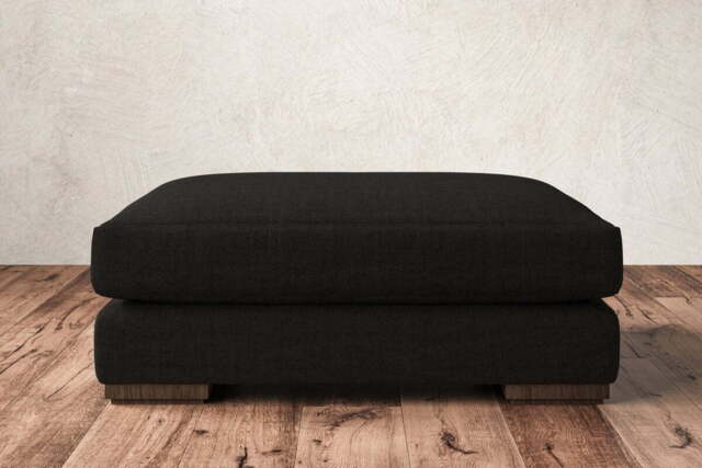 nkuku Guddu Dining Footstool - Make To Order - Grand - Brera Linen Granite