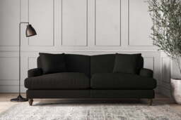 nkuku Deni Large Sofa - Make To Order - Brera Linen Charcoal - No Colour