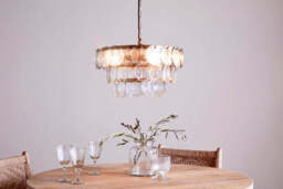 nkuku Kagitha Recycled Glass Chandelier - Lights - Small - Clear