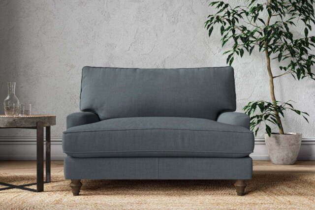 nkuku Marri Love Seat - Make To Order - One Size - Brera Linen Dusk