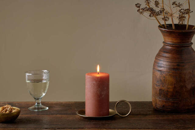 nkuku Rustic Soy Blend Pillar Candle - Candles & Home Fragrance - One Size