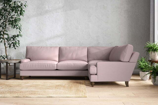 nkuku Marri Right Hand Corner Sofa - Make To Order - Grand - Recycled Cotton Lavender