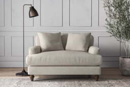 nkuku Deni Love Seat - Make To Order - Brera Linen Natural - No Colour