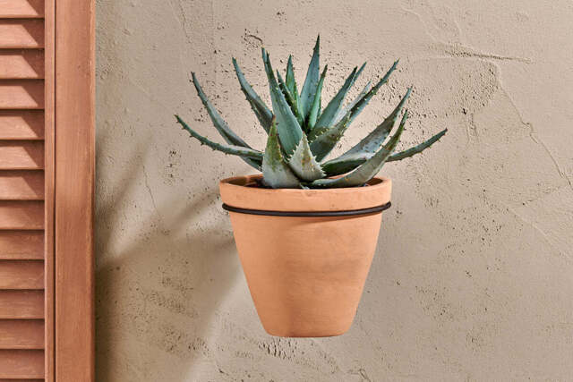 nkuku Jara Single Wall Hung Planter - Vases & Planters - Large - Terracotta & Rust