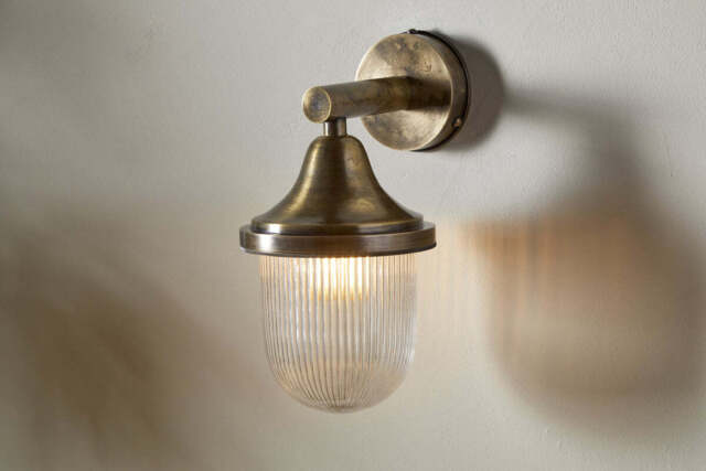 nkuku Magola Outdoor Wall Lamp - Lights - One Size - Antique Brass