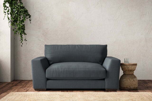 nkuku Guddu Love Seat - Make To Order - One Size - Brera Linen Dusk