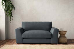 nkuku Guddu Love Seat - Make To Order - Brera Linen Dusk - No Colour