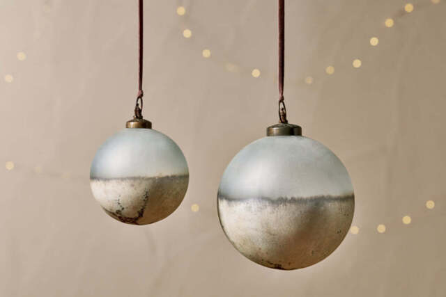 nkuku Ngolo Giant Bauble - Christmas Decorations - Small - Aged Smoke
