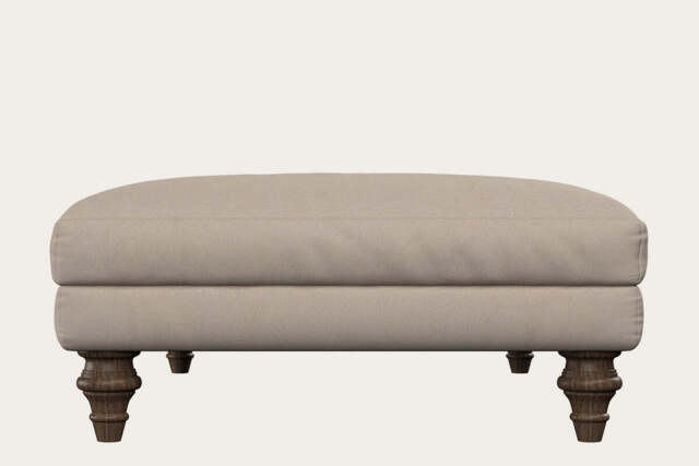 nkuku Marri Large Dining Footstool - Make To Order - Recycled Cotton Natural - No Colour