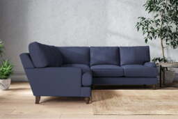 nkuku Marri Large Corner Sofa - Make To Order - Recycled Cotton Navy - No Colour