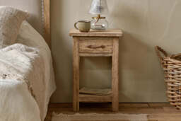 nkuku Ibo Reclaimed Wood Bedside Table - Bedroom Furniture - One Size - Natural