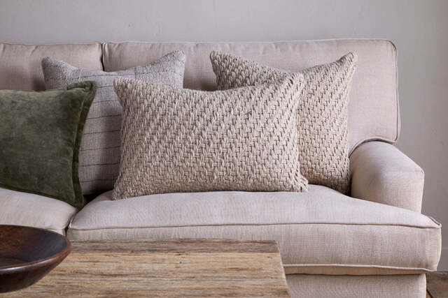 nkuku Atifa Cotton & Wool Cushion Cover - Textiles - Natural - 50 x 50 cm