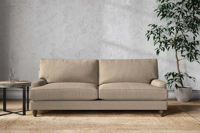 nkuku Marri Sofa - Make To Order - Grand - Brera Linen Pebble