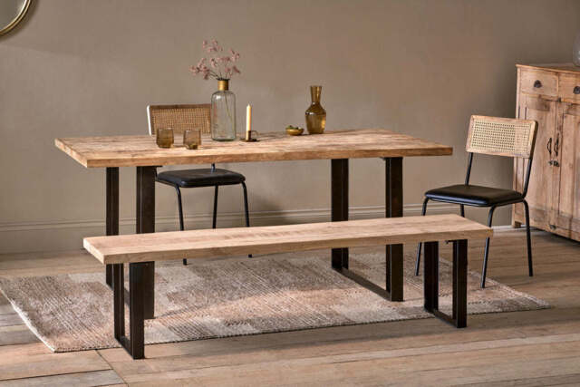 nkuku Fia Dining Table - Tables - Small - Natural Mango Wood