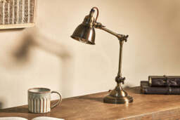 nkuku Tubu Antique Brass Desk Lamp - Lamps - One Size