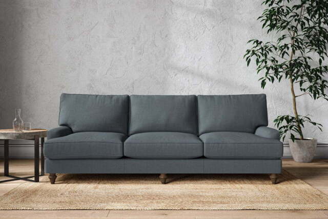 nkuku Marri Sofa - Make To Order - Super Grand - Brera Linen Dusk
