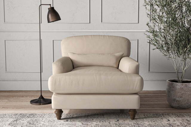 nkuku Deni Armchair - Make To Order - One Size - Recycled Cotton Natural