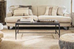 nkuku Sita Reclaimed Wood & Iron Coffee Table - Tables - One Size - Chocolate Brown