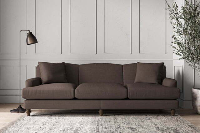 nkuku Deni Sofa - Make To Order - Super Grand - Recycled Cotton Mocha