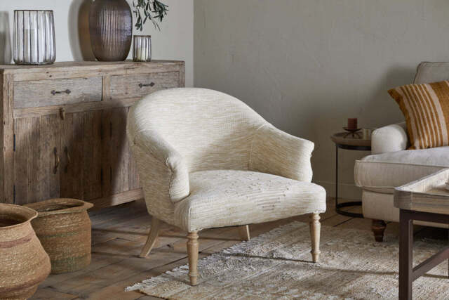 nkuku Aranya Cotton & Jute Occasional Dining Chair - Seating - One Size - Natural
