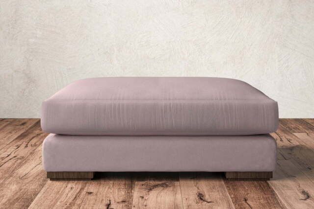 nkuku Guddu Dining Footstool - Make To Order - Grand - Recycled Cotton Lavender