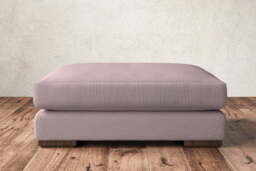 nkuku Guddu Dining Footstool - Make To Order - Grand - Recycled Cotton Lavender