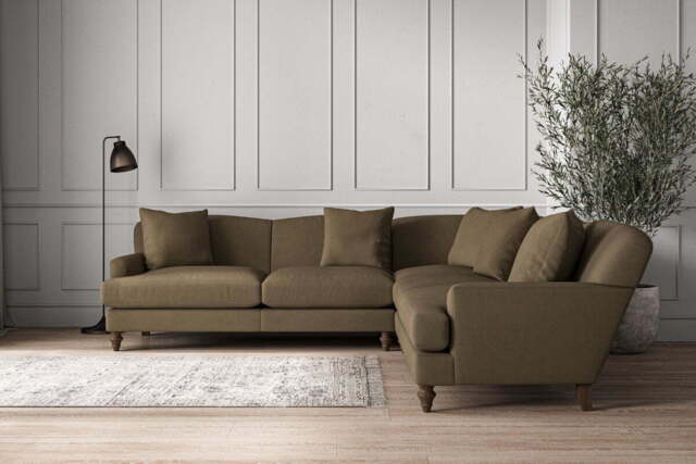 nkuku Deni Large Corner Sofa - Make To Order - Brera Linen Chesnut