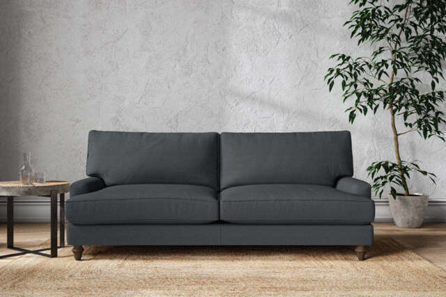 nkuku Marri Sofa - Make To Order - Grand - Recycled Cotton Thunder